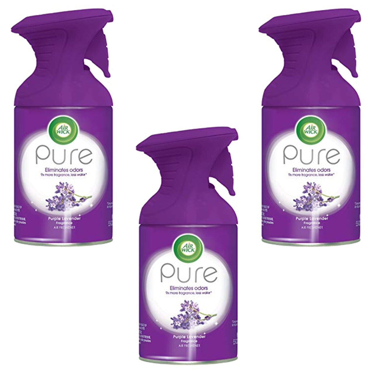 Air Wick Pure Air Freshener, Purple Lavender 5.50 oz(Pack of 3) by
